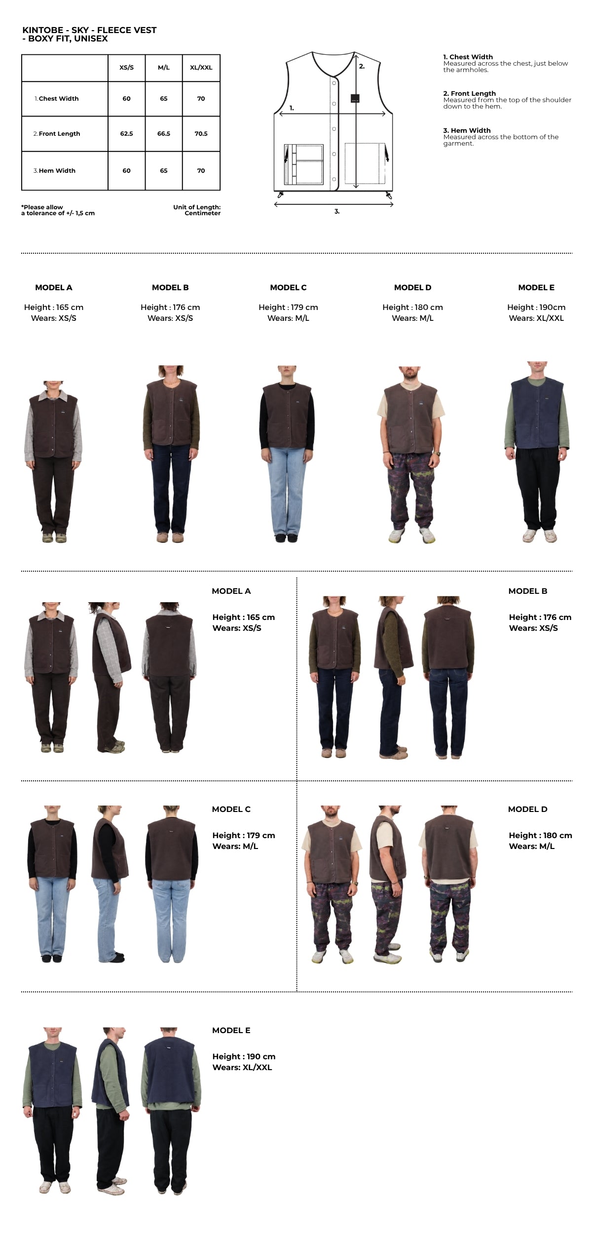 Kintobe SKY Fleece-Weste - Twilight Blue